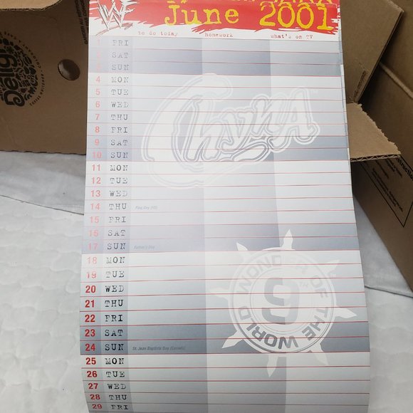 WWE Vintage Stone Cold Steve Austin Notebook and 2001 Locker Calendar - Picture 8 of 11